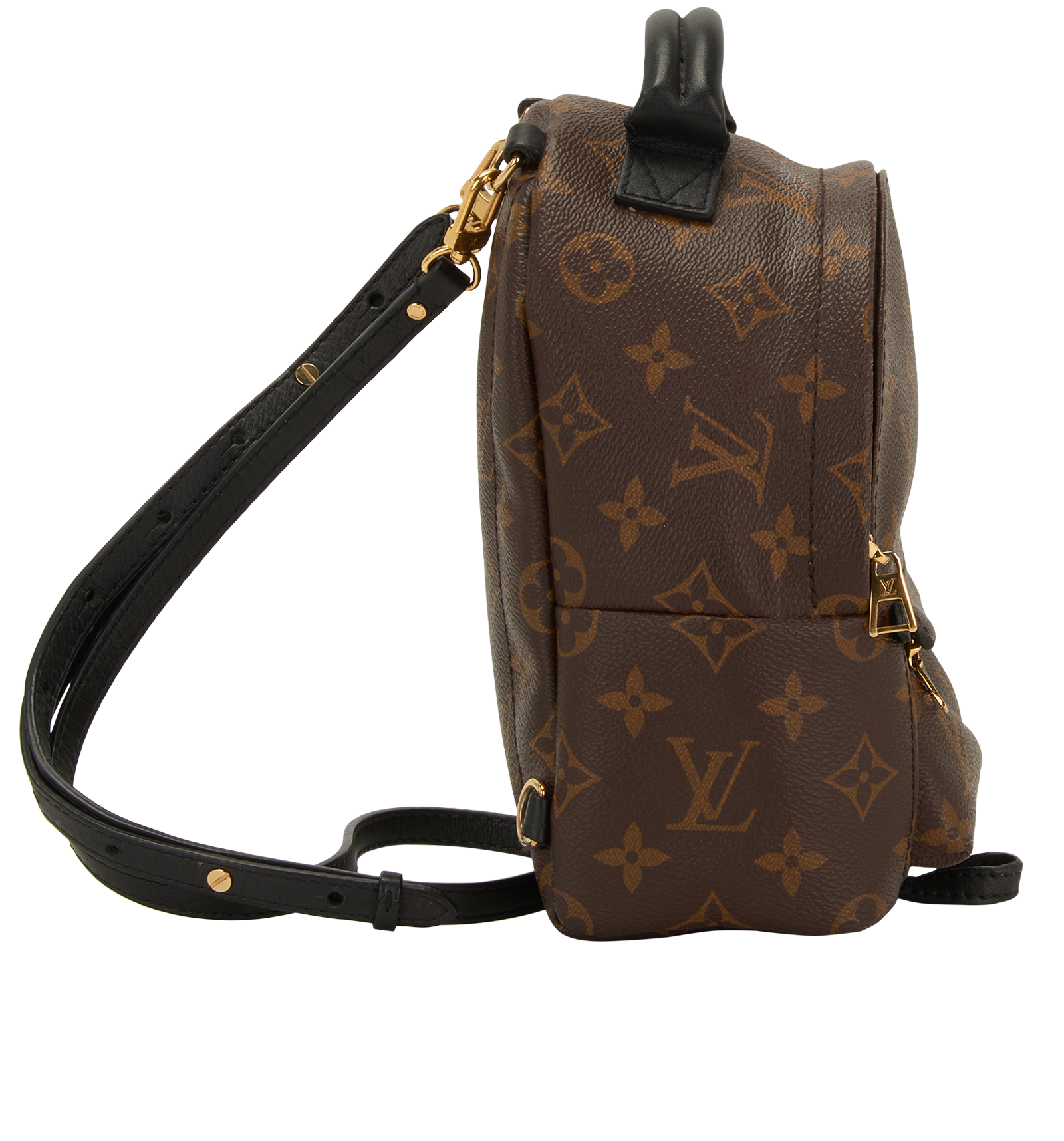 Mini Palm Springs, &pound;995, Handbags, Beige/Brown, Canvas, Side view